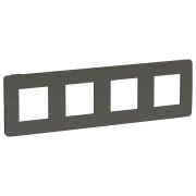 Schneider Electric Unica Studio Дымчато-серая/Антрацит Рамка 4-ная