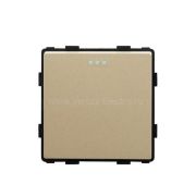 Выключатель одноклавишный перекрёстный  250В,10А  золото QUADRO