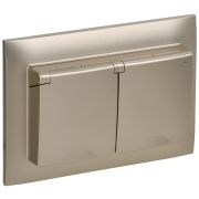 IEK SKANDY Шампань Розетка 2-ая с/з с крышкой 16А в сборе IP44 SK-R12Sh.