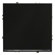 Проходной переключатель встраиваемый VOLTUM S70 одноклавишный с подсветкой 10А, (черный матовый)