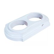 Рамка 2-местная дерево «Элегант», белый