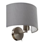 Arte Lamp A1021AP-1SS Mallorca Бра с выкл., серебро/серый текстиль