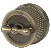 Переключатель одноклавишный (Бронзовый) ретро металл WERKEL W5712012