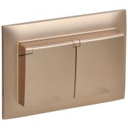 IEK SKANDY Песочный Розетка 2-ая с/з с крышкой 16А в сборе IP44 SK-R12Sa.