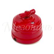 Выключатель поворотный на 4 положения двухклавишный красный «МезонинЪ» GE70401-06