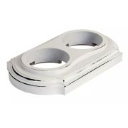 Рамка 2-местная дерево «Элегант», белый прованс