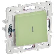 IEK SKANDY Мятный Выключатель 1-клавишный проходной с индикацией 10А SK-V08G.