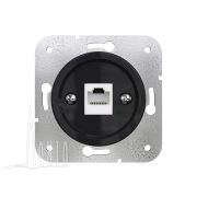 Розетка интернет встраиваемая «ЛАХТА Оптима» черный