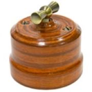 Выключатель двойной орех Lindas 34126