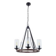Arte Lamp A7014SP-5BK DALIM Люстра подвесная, металл/дерево/стекло