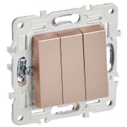 IEK SKANDY Песочный Выключатель 3-клавишный 10А SK-V11Sa.
