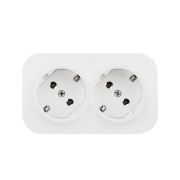 Legrand Quteo Белый Розетка 2-ая с/з с защитными шторками 16А