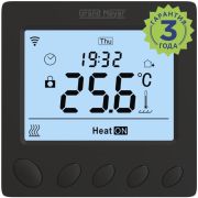 Grand Meyer W390 Wi-Fi Терморегулятор программируемый черный (датчик пола+воздух)