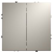 Перекрестный переключатель встраиваемый VOLTUM S70 двухклавишный 10А, (кашемир)