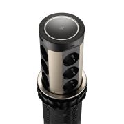 Выдвижной блок 17 12 секции+2USB+2USB Type-C+беспр зарядкоа полуавтомат управ черный