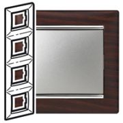 Legrand Valena Темное дерево/Серебро Рамка 4-ая вертикал. 770378