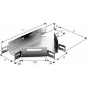 Угловой соединитель Т-образный к лотку 200х50 Остек УСТ-200х50