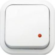 Валентина Выключатель 1 кл. О/П с подсветкой белый А16-054