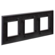 Рамка 3-ая пластик Avanti матовый черный квадрат