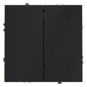 Перекрестный переключатель встраиваемый VOLTUM S70 двухклавишный 10А, (графит)