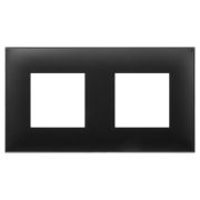 Рамка 2-ая пластик Avanti матовый черный квадрат