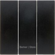 Клавиши для трехклавишного выключателя, Q.1/Q.3/Q7, цвет: антрацитовый, бархатный лак