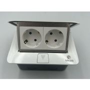 Лючек на 2 Розетки с/з белый