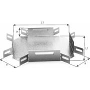 Угловой соединитель крестообразный к лотку 50х50 Остек УСХ-50х50