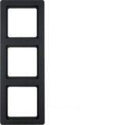 Рамкa, Q.1, 3-местная, цвет: антрацитовый, бархатный лак