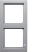 Рамкa, Q.1, 2-местная, цвет: алюминиевый, бархатный лак