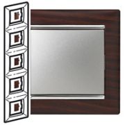 Legrand Valena Темное дерево/Серебро Рамка 5-ая вертикал. 770379