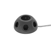 Удлинитель 13B с беспроводной зарядкой 6секции+1USB+1USB-C черный