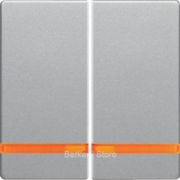 Клавиша 2-ая с оранжевой линзой, Q.1/Q.3/Q7, цвет: алюминиевый, бархатный лак