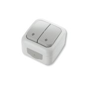VIKO Palmiye Переключатель 2-х клавишный IP54 серый 90555517