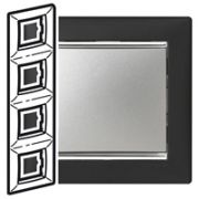 Legrand Valena Ноктюрн/Серебро Рамка 4-ая вертикал. 770398