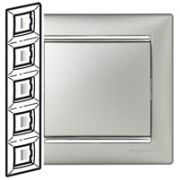Legrand Valena Алюминий/Серебряный штрих Рамка 5-ая вертикал. 770359