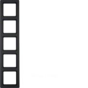 Рамкa, Q.1, 5-местная, цвет: антрацитовый, бархатный лак