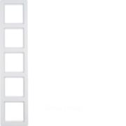 Рамкa, Q.1, 5-местная, цвет: полярная белизна, с эффектом бархата