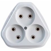 РС10-394 Розетка трехместная скрытой установки