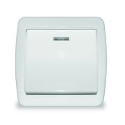 Выключатель одноклавишный с подсветкой IP44 Клио K2225