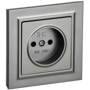 BRITE Розетка без з/к/ш 10А в сборе РСР10-1-0-БрС сталь IEK