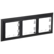 BRITE Рамка 3-мест. РУ-3-Бр хром/черный IEK