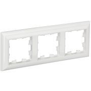 BRITE Рамка 3-мест. РУ-3-Бр белый/белый IEK