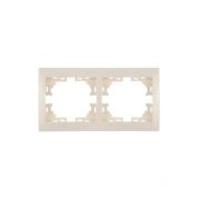 Рамка 2-м Mira горизонт. крем. LEZARD 701-0300-147