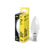 Лампа светодиодная 7Вт C35 свеча 4000К нейтр. бел. E14 230В IEK LLE-C35-7-230-40-E14