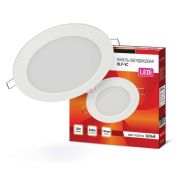 Светильник светодиодный RLP-VC 12Вт 6500К IP40 960лм 230В 145мм круглый встраив. панель бел. IN HOME 4690612024530