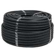 Труба гофрированная d20мм с протяжкой безгалоген. трудногорючая (FRHF) черн. (уп.100м) Plast EKF FRHF-20