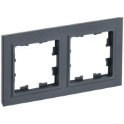 Рамка 2-м BRITE РУ-2-БрГ графит IEK BR-M22-K53