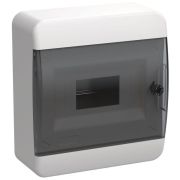 Корпус ЩРН-П-8 TEKFOR IP41 черн. прозр. дверь пластик. IEK TF5-KP12-N-08-41-K01-K03
